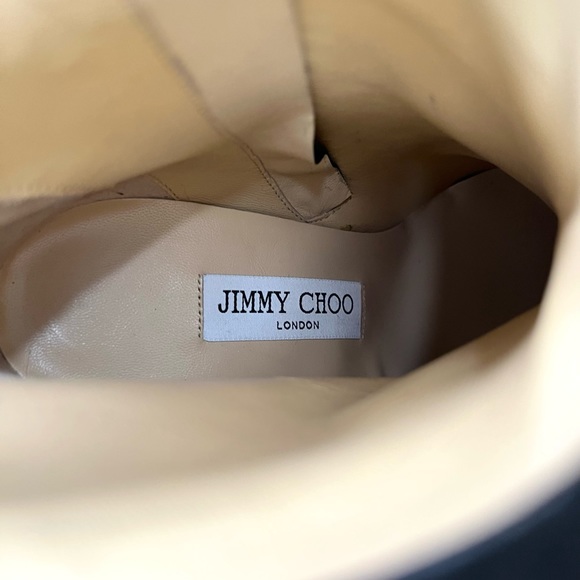 Jimmy Choo Mirren Calf Hair Leopard Print Fur Side Zip Fur Ankle Boots Size 39 - Picture 6 of 10